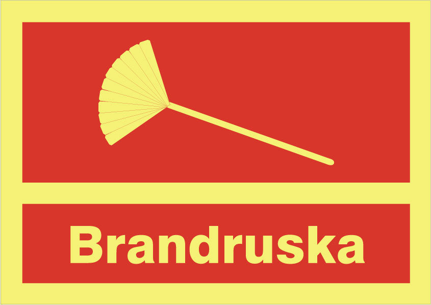 Brandskylt. Brandruska