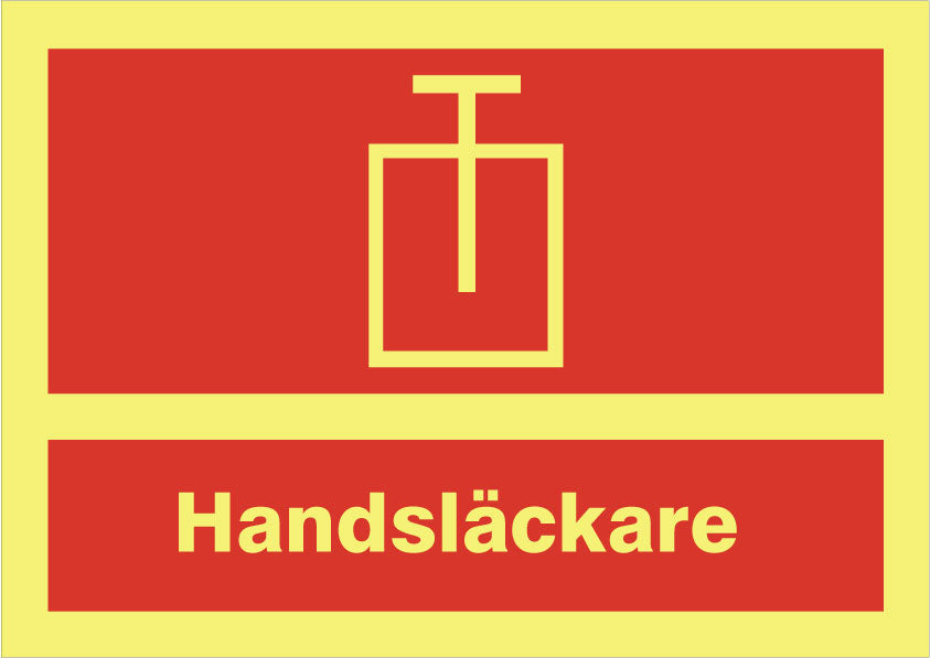 Brandskylt. Handsläckare
