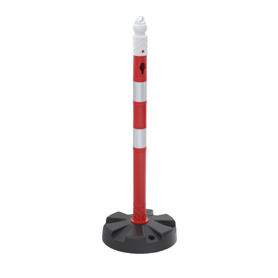 Stolpe & Kedjebarriär -MegaMax- 630 mm - Dubbelreflekterande