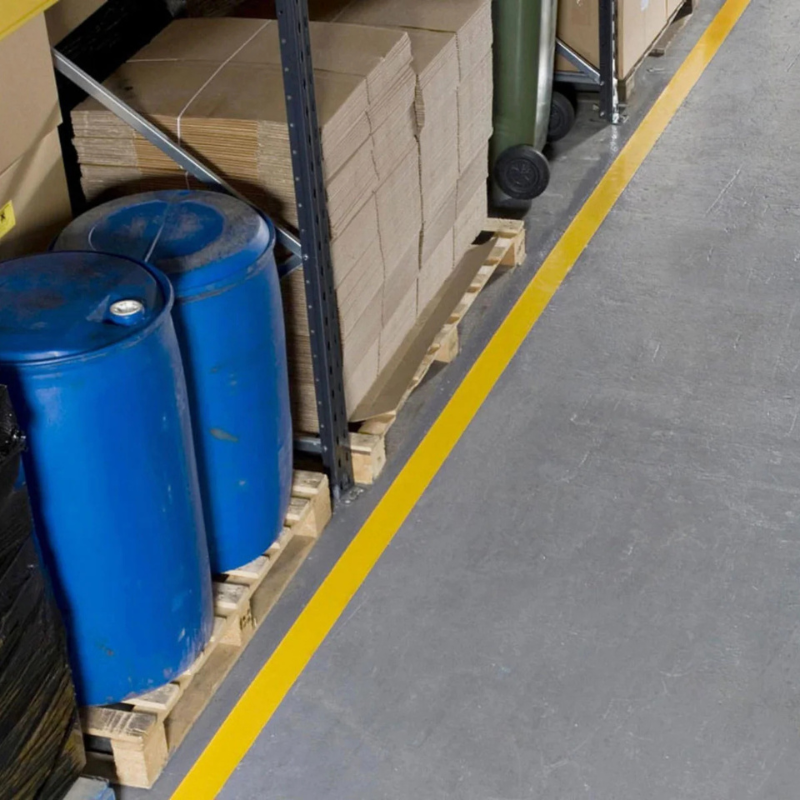 Golvmarkeringstejp - PermaStripe - (30m/rulle - 50mm, 75mm eller 100mm bredder)