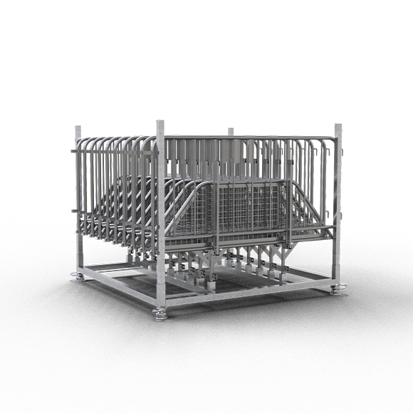 Flexibarrier Eventstaket -Police- Komplett paket med stapelram (22,5m)