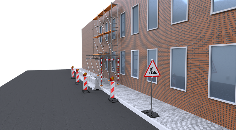 Turn Traffic Panel Type NOX - RA1/A hatched - One side right