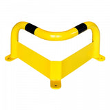 BLACK BULL Corner Guard MD heavy-duty industrial corner barrier, 350 mm height with 150 mm under-run plate, steel impact protection for warehouses and facilities