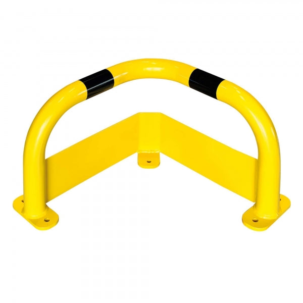 BLACK BULL Corner Guard MD warehouse corner guard, 350 mm height and 150 mm under-run protection, durable steel barrier for facility safety and collision protection
