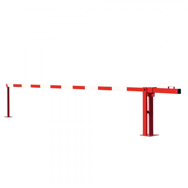 COMPACT counterweight boom barrier system with integrated support arm