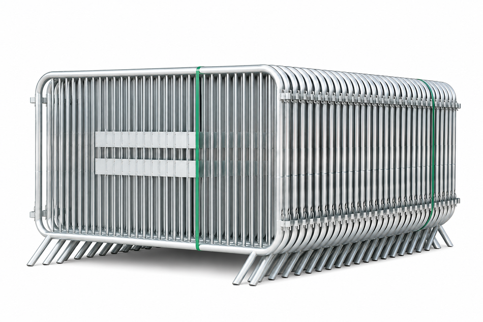 Flexibarrier Kravallstaket - Basic - Fast fot, X-Large-paket (115m) utan reflexer