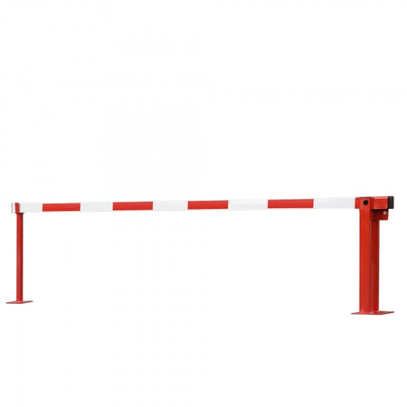 Durable COMPACT boom barrier with gas damper and aluminium arm for secure access management
