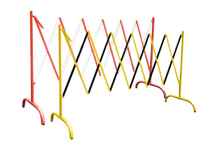 Flexibarrier -Dragspelsgrind- med fot (2.5m)