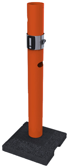 Isidor Fristående stolpe med fot för snörasbom