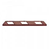 Park-AID Wheel-Stop, 1,200 mm, brick red with white reflective panels, fixing bolts included