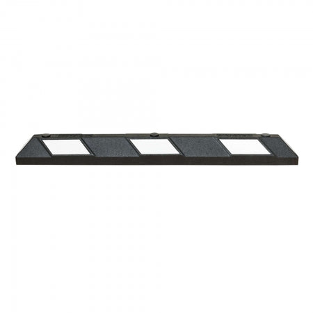 Park-AID Wheel Stop, 1,200 mm, black with white reflective panels, fixing bolts included