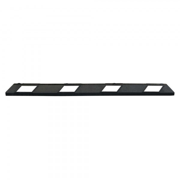 Park-AID Wheel Stop, 1,800 mm, black with white reflective panels, fixing bolts included