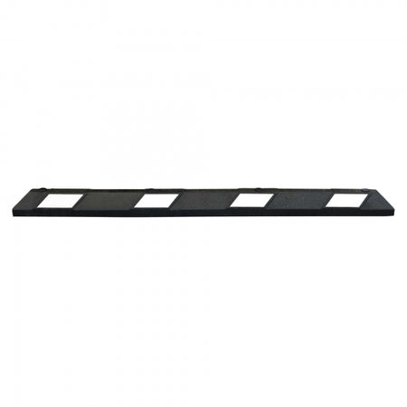 Park-AID Wheel Stop, 1,800 mm, black with white reflective panels, fixing bolts included
