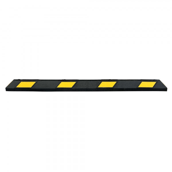 Park-AID Wheel Stop, 1,800 mm, with yellow reflective panels, fixing bolts included