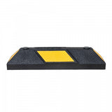 Park-AID Wheel Stop, 550 mm, black with yellow reflective panels, fixing bolts included