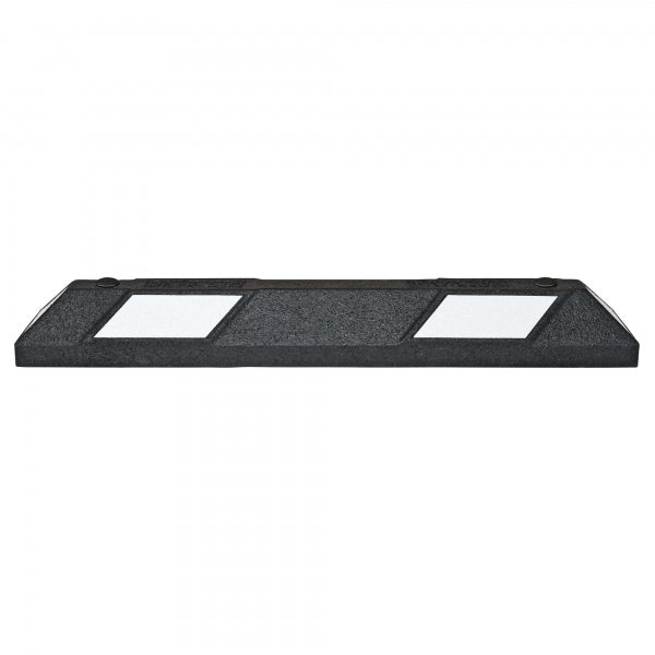 Park-AID Wheel Stop, 900 mm, black with white reflective panels, fixing bolts included