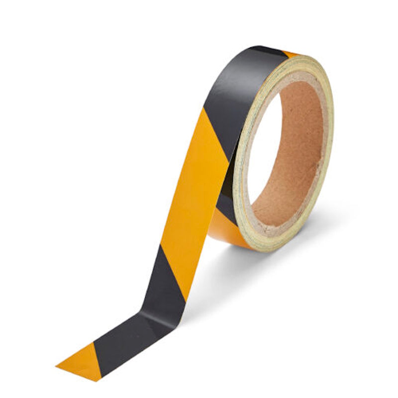 Reflective marking tape Premium (10m roll) Yellow/Black Reflective Tape 25mm