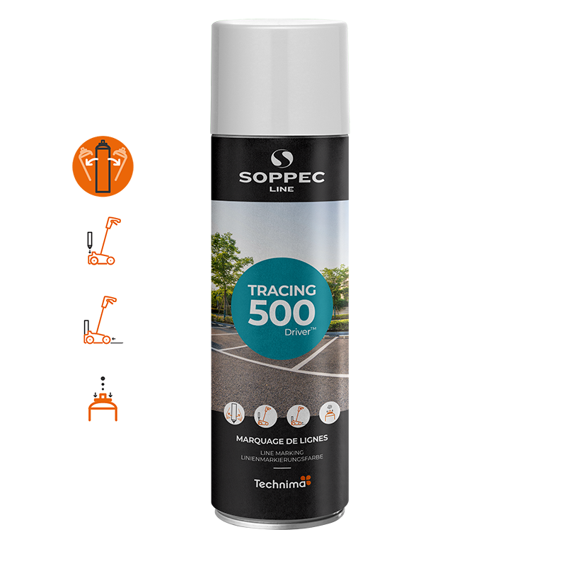 Soppec Tracing 500 Driver Linjemarkeringssprayfärg, 500 ml