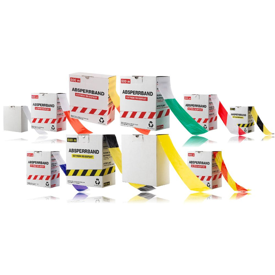 Avspärrningsband – Extremt Rivtåligt – 500m x 80mm (Dubbelsidig Tryck)