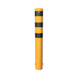 XXL Safety Steel Bollards Solid Ø 193 mm Yellow with black reflective stripes Root-fixed 40191BG