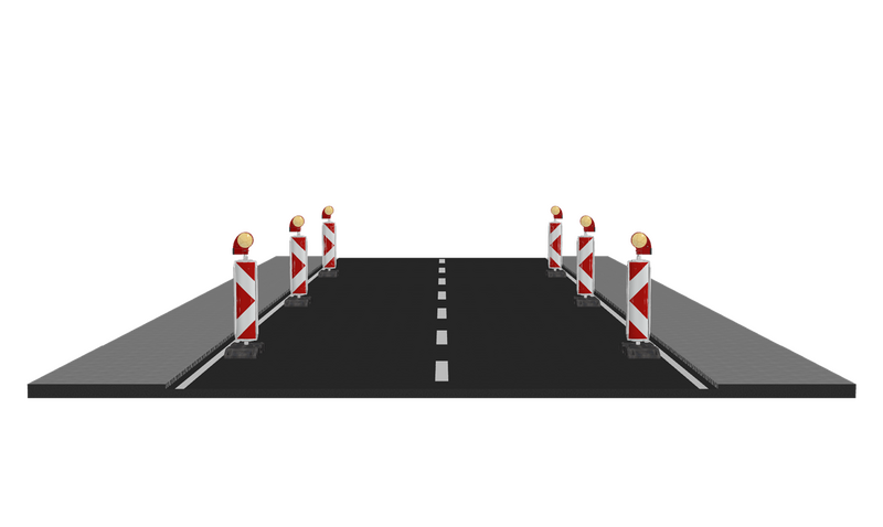 Turn Traffic Panel Type NOX - RA2/B hatched - One side left