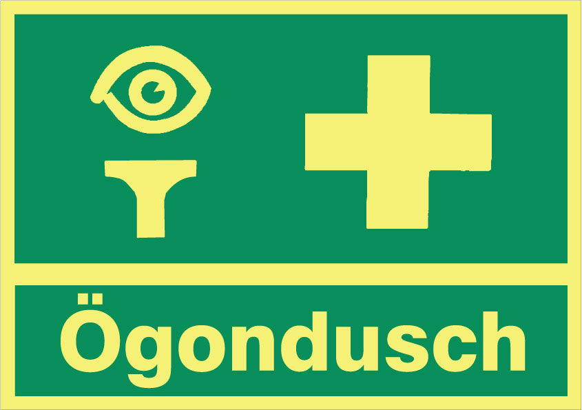 Anvisningsskylt. Ögondusch