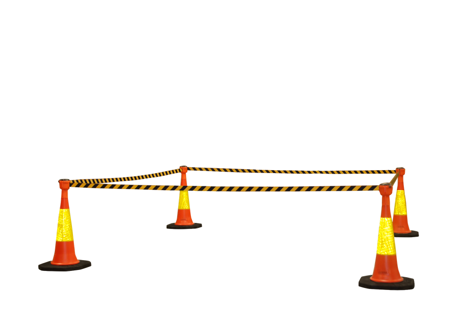 Avspärrningspaket - Skipper Utomhus (4x9m utdragbar band)