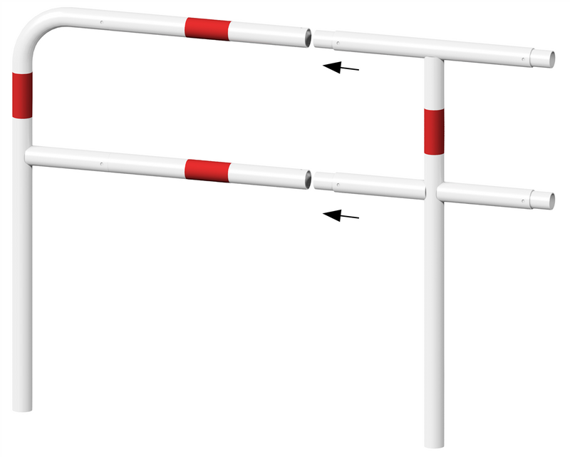Skyddsstängsel - Sentinel | Modulärt Räckessystem (Vit/Röd)