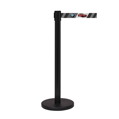 FlexiBarrier Stolpe med utdragbart band - Eget tryck Basic - (2m - 5m)
