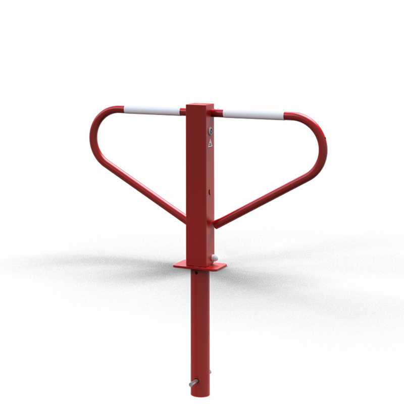 Bilparkering Barriär Fällbar med Triangellås