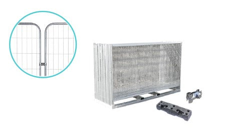 Byggstängsel Standard med Rundade Hörn – Komplett Set (105m)