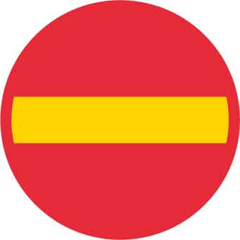 Förbudsskylt, Förbud mot trafik med fordon, Ø 600 mm