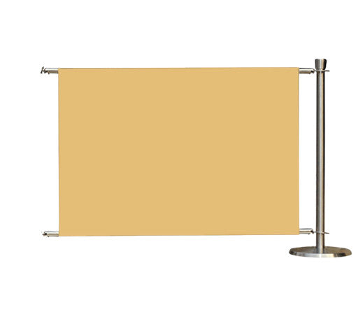 Förlängningskit för Flexibarrier Café Barrier – Premium Silver – 1000mm | Enfärgad banderoll