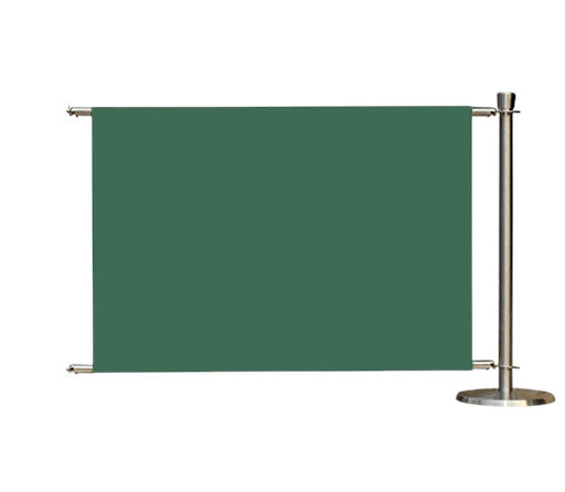 Förlängningskit för Flexibarrier Café Barrier – Premium Silver – 1000mm | Enfärgad banderoll
