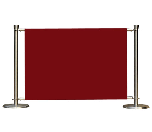 Flexibarrier Café Barrier Set – Premium Silver – 1500 mm | Enfärgad Banner