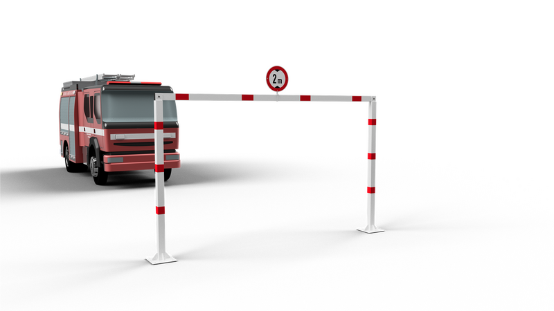 Höjdbegränsningsbarriär – Fast – 3000–6000 mm – Varmförzinkad