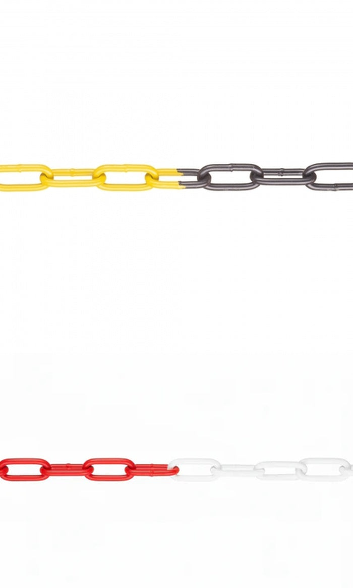 Avspärrningskedja av stål, galvaniserad (15m, olika färger)