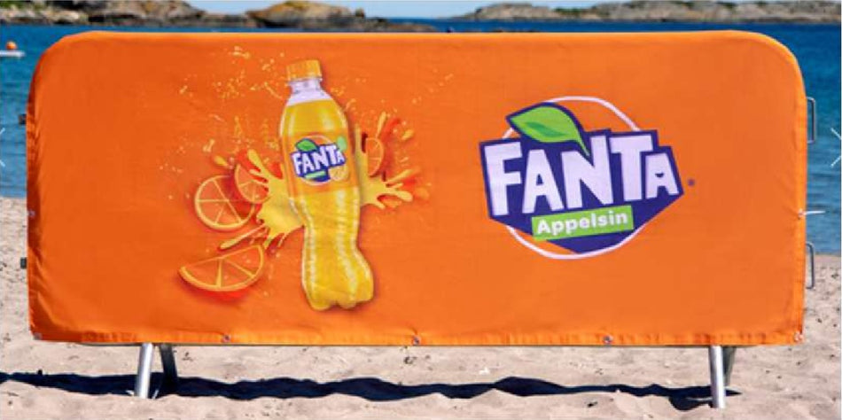 Folieringsöverdrag för folkmassor – Premium Textil – Konturform – 250 × 80 cm – Anpassad Tryck