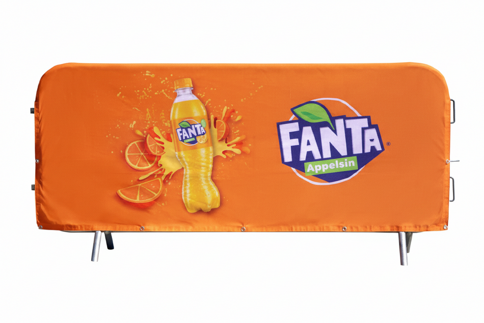 Folieringsöverdrag för folkmassor – Premium Textil – Konturform – 250 × 80 cm – Anpassad Tryck