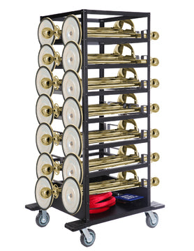 Avspärrningspaket -Expo- 18 Stolpar (Mässing), Rep & Transportvagn