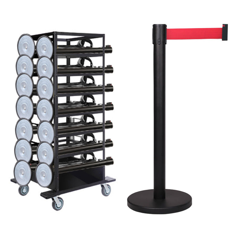 Avspärrningspaket -Event Large- 18st stolpar + transportvagn