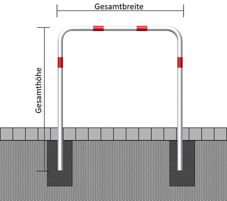 Hoops of Steel Tube Ø 48 mm, Without Crossbar