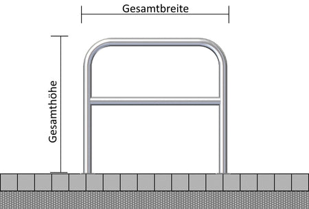 Hoops of steel tube Ø 60 mm, with crossbar