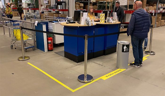 FlexiBarrier Avspärrningsstolpe med band -Eco- (2m band)