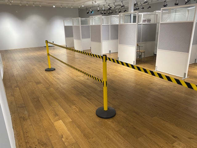 FlexiBarrier Avspärrningsstolpe  -Basic Twin- (2 x 3,4m band)