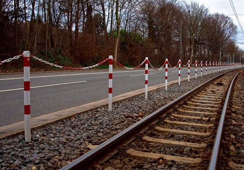 Kedjepollare i stål (flera storlekar och monteringsalternativ)