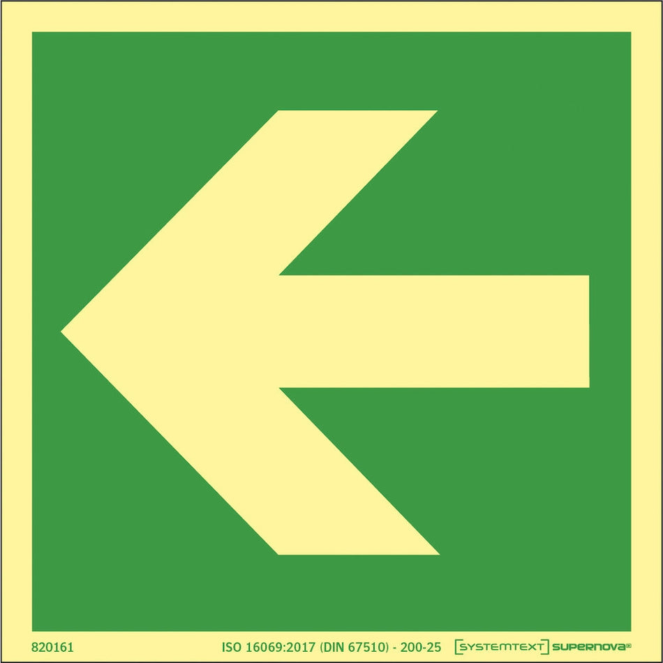 Supernova® Anvisningsskylt - Hänvisningspil rak (flera storlekar)