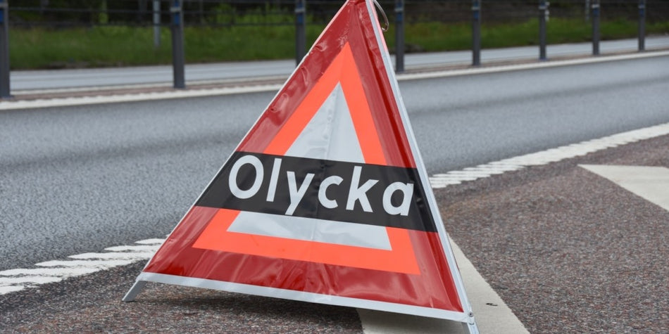 Ihopfällbar Tältskylt - X6 Olycka 