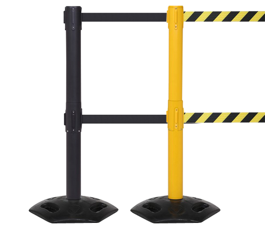 FlexiBarrier Avspärrningsstolpe -Outdoor Twin- (2x3, 4m band)
