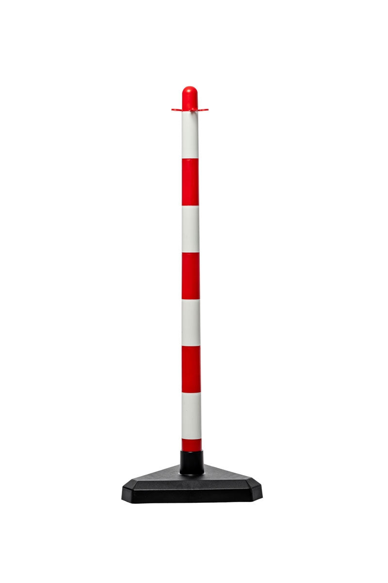 Avspärrningspaket -Economy-, 16 stolpar inkl. 25 m plastkedja (röd/vit)